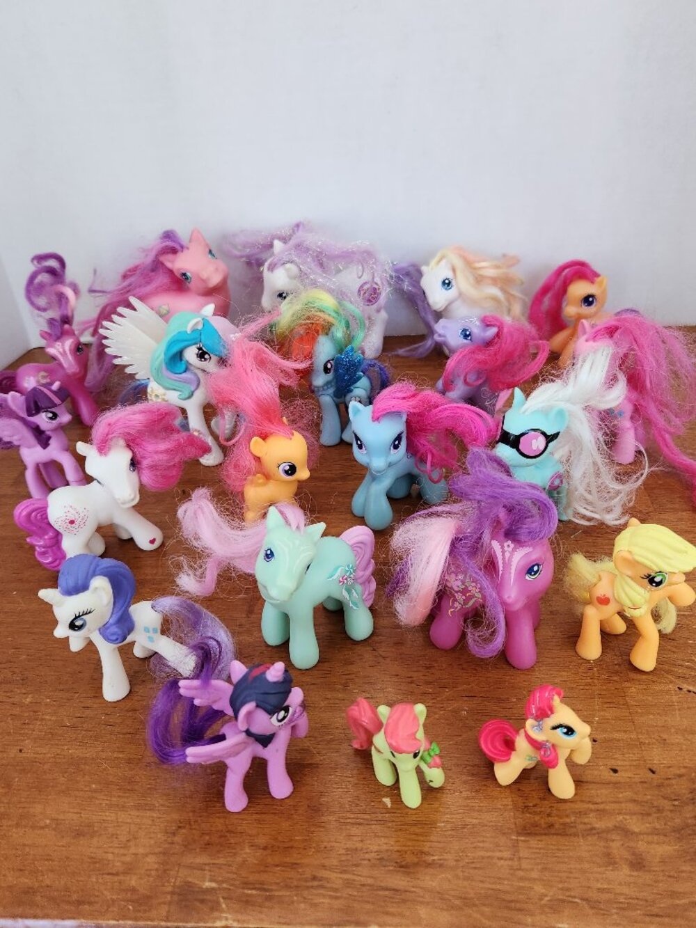 My Little Pony Mixed Lot 21 Ponies Figures Hasbro Brushable Unicorn Dolls MLP T7